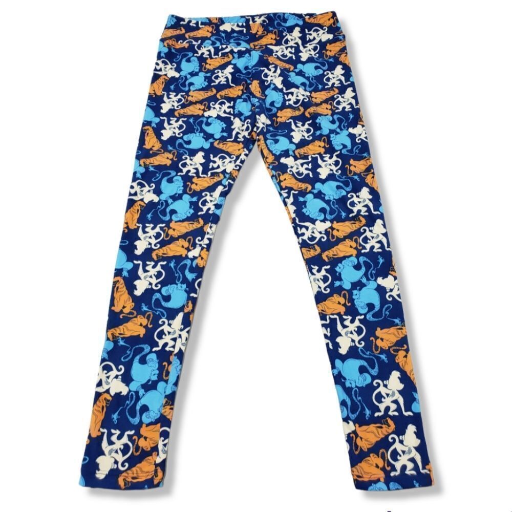 Lularoe Pants Size Medium W30"xL27.5" Tall And Curvy Disney Aladdin Leggings EUC